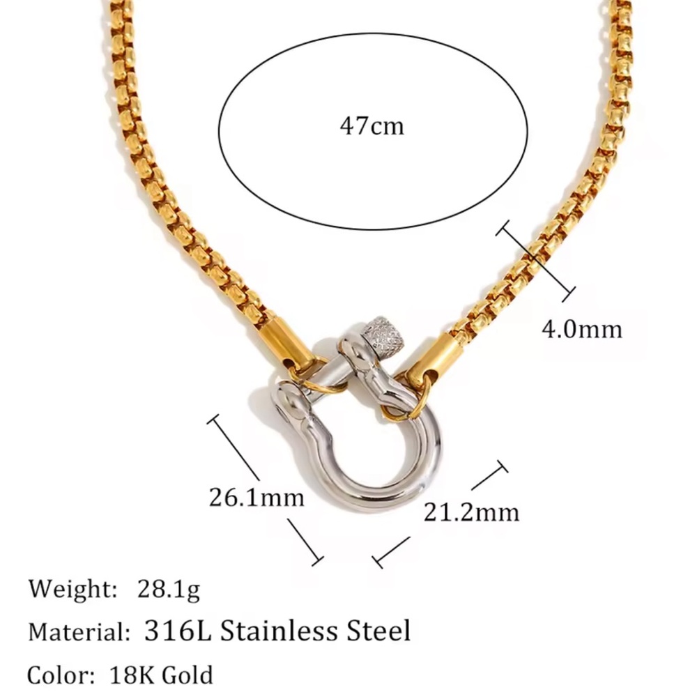 18k Gold Plated HERRADURA MIX NECKLACE - Picture 9 of 13
